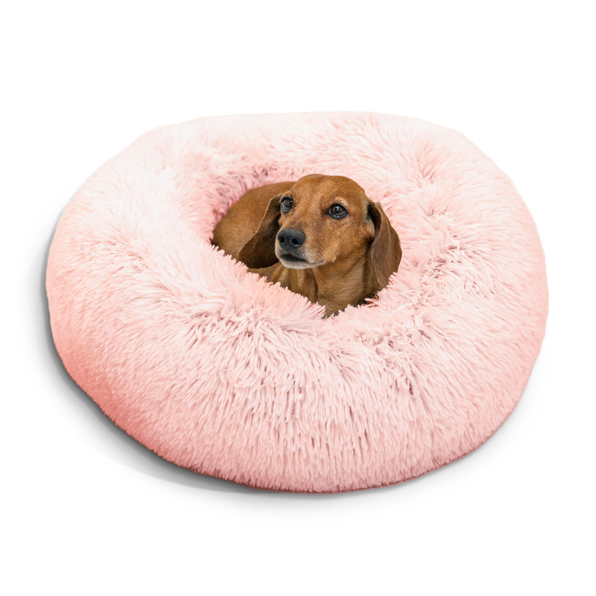 Best Friends by Sheri Original Calming Donut Dog Bed, Oyster, Small, 23"