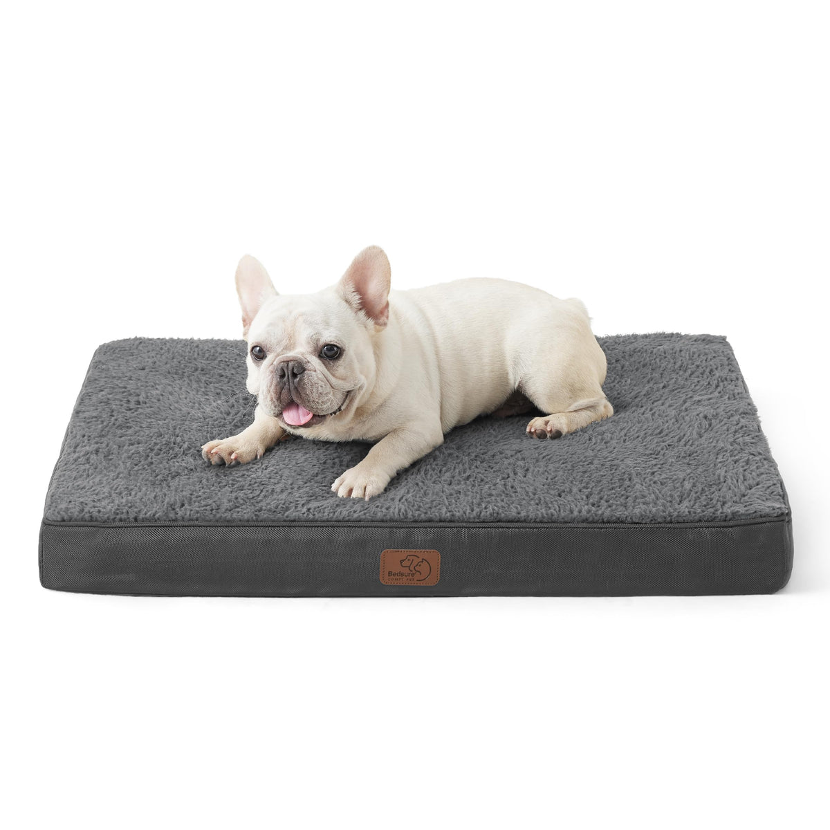 Bedsure Washable Dog Beds Large Sized Dog with Comfy Sherpa, 36x27in Grey