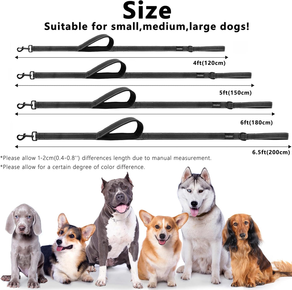 Dog Leash 4ft Long,Double Handle Dog Leash for Control Training