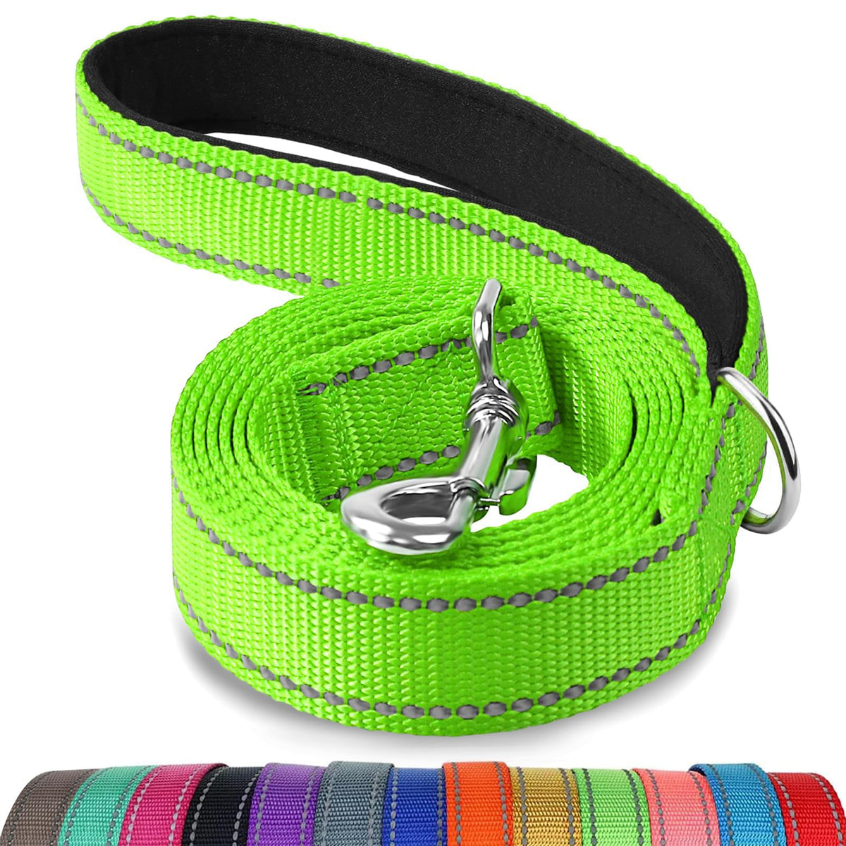 Joytale Dog Leash for Large Dogs that Pull, Double Handle, 6FT, Black