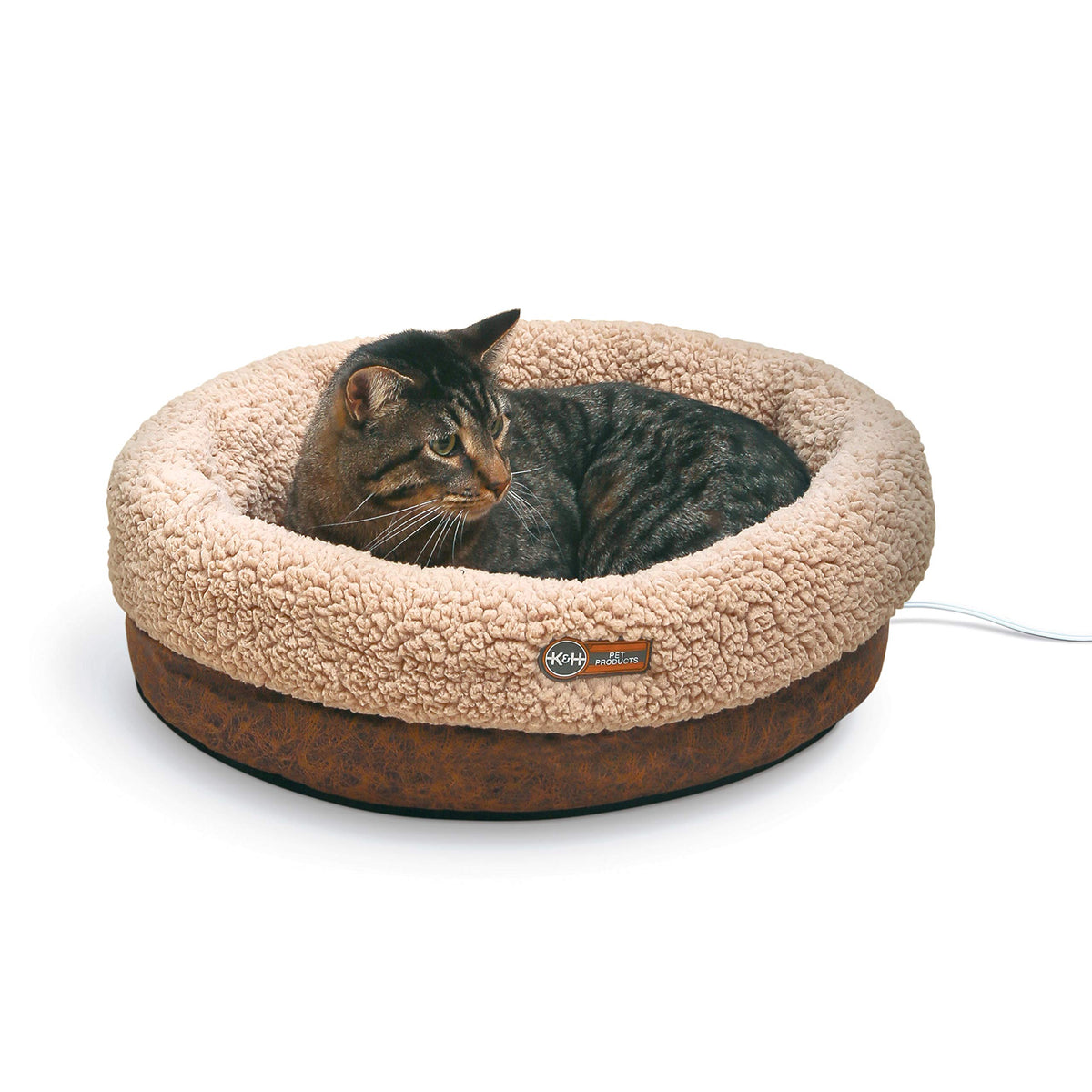 K&H Heated Cat Bed, Thermo-Snuggle Cup Bomber Indoor, Safety Listed, 18x14
