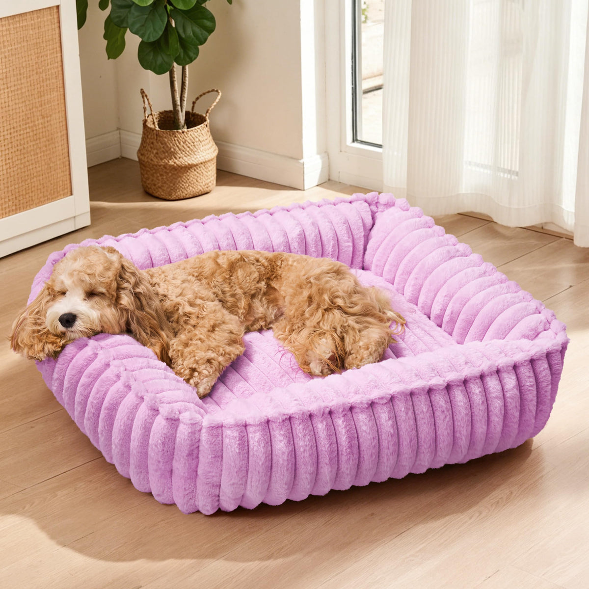 Small Dog Bed Calming Cat Bed for Indoor Cats 20’’x16’’Sage Grey