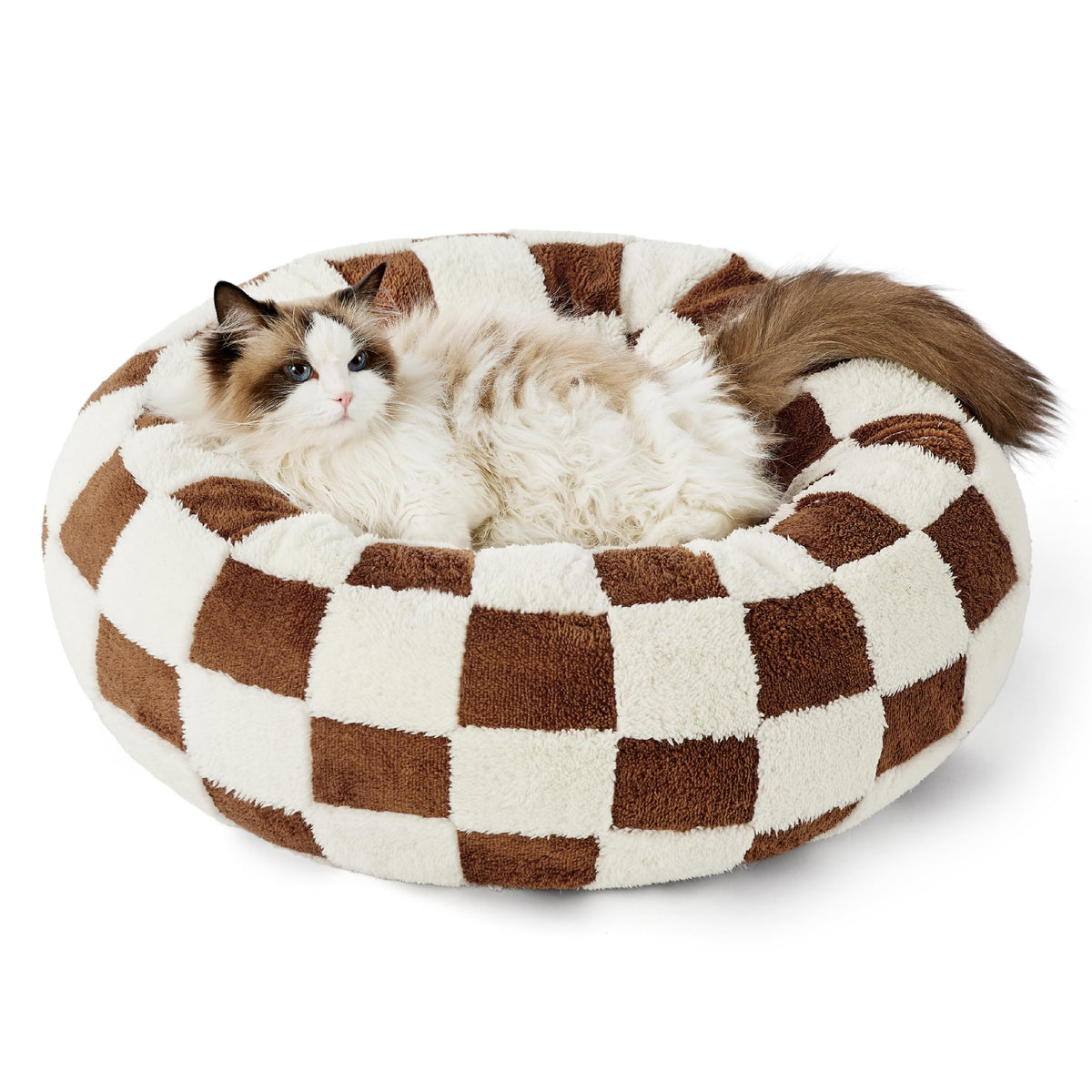 LE SURE Shown on TV Jacquard Donut Dog Beds Large Sized Dog,Green 36x36x8in
