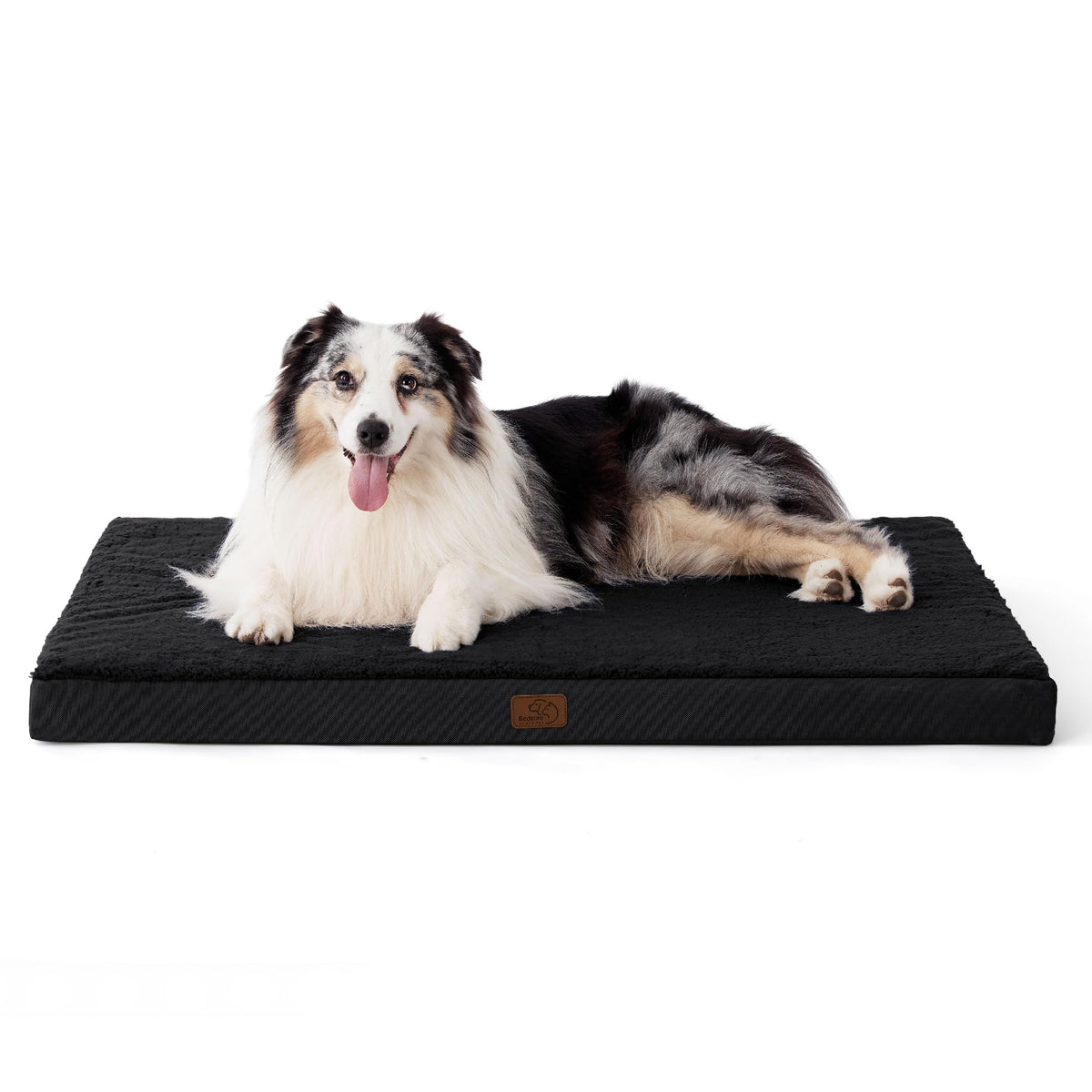 Bedsure Washable Dog Beds Large Sized Dog with Comfy Sherpa, 36x27in Grey