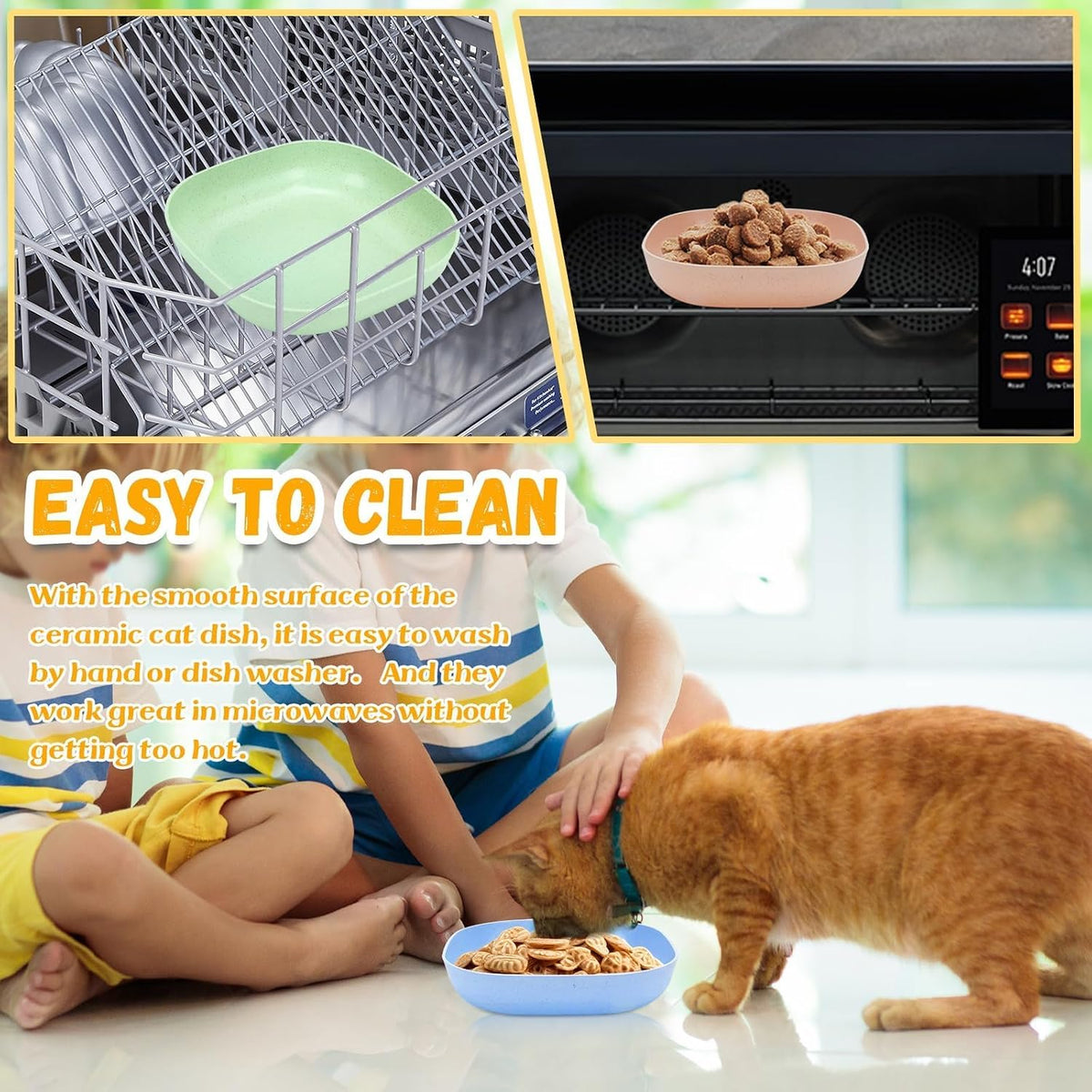 TKOnline 10 Pcs Cat Food Bowl Whisker Friendly ﻿