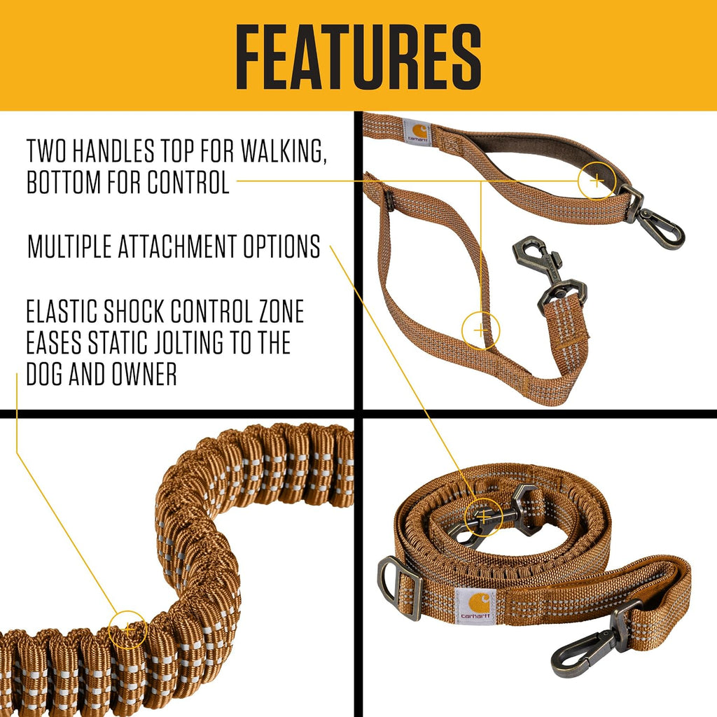 Carhartt Shock Absorbing Dog Leash Carhartt Brown