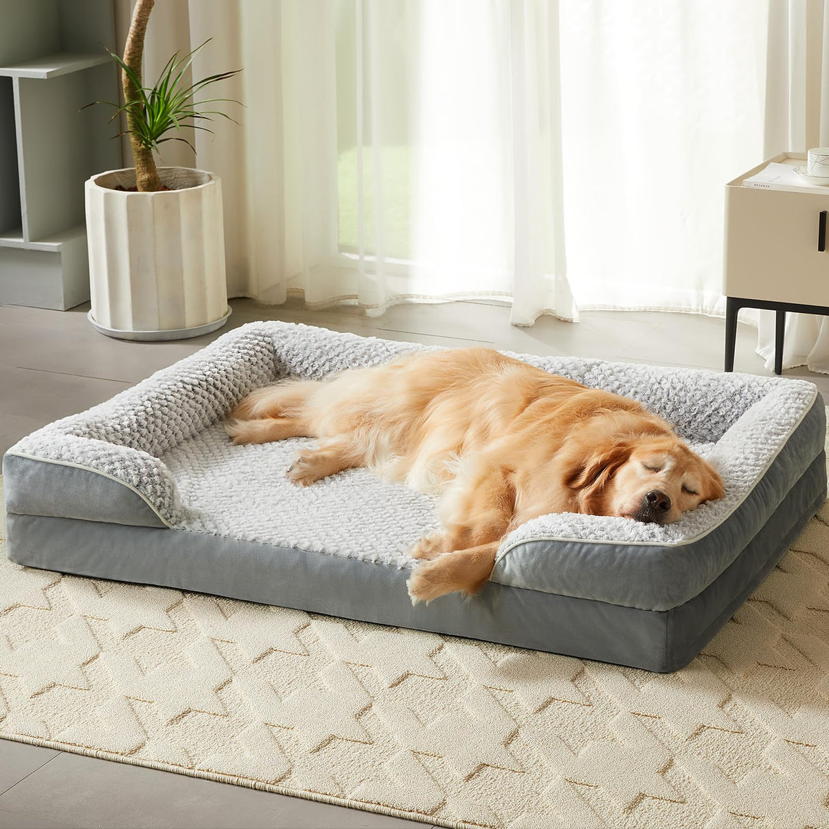 LEXTRO Washable Orthopedic Dog Bed, Waterproof Couch for Large Senior Dogs