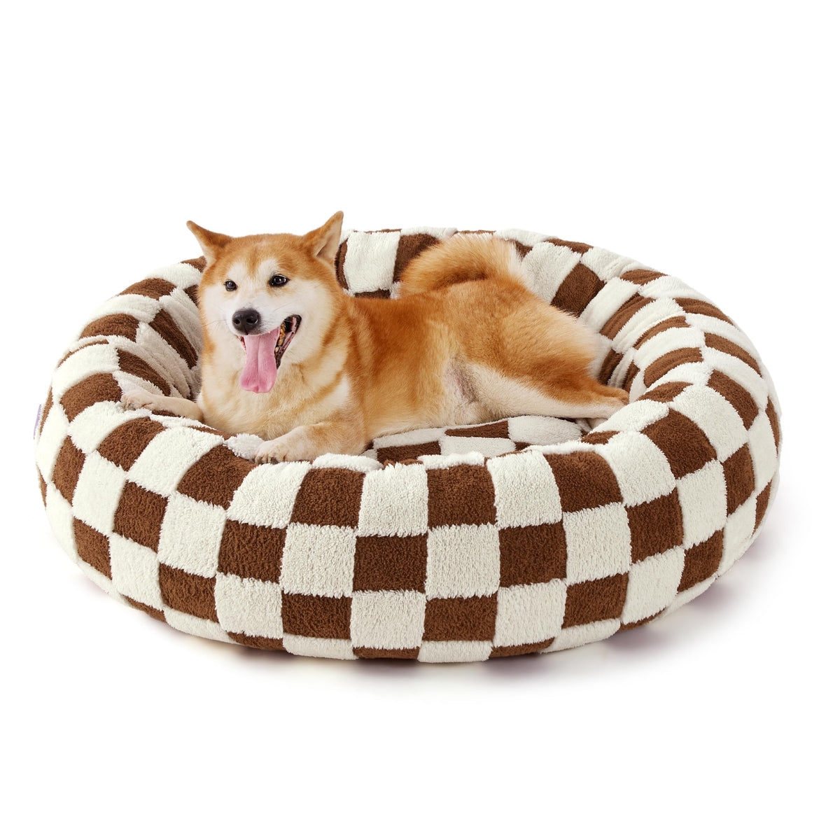 LE SURE Shown on TV Jacquard Donut Dog Beds Large Sized Dog,Green 36x36x8in