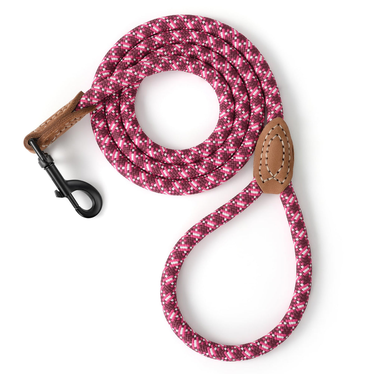 Mile High Life Dog Leash with Genuine Leather-Wrapped Ends, 4/5/6FT