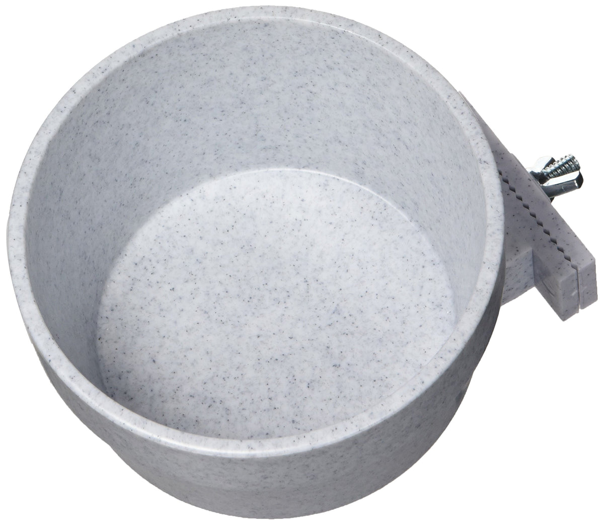 Lixit Quick Lock Removable Cage Bowls for Rabbits, Guinea Pigs, Gerbils, Ferrets, Dogs, Cats, Birds, and Other Small Animals - Made in USA (Gray, 20 Ounce)