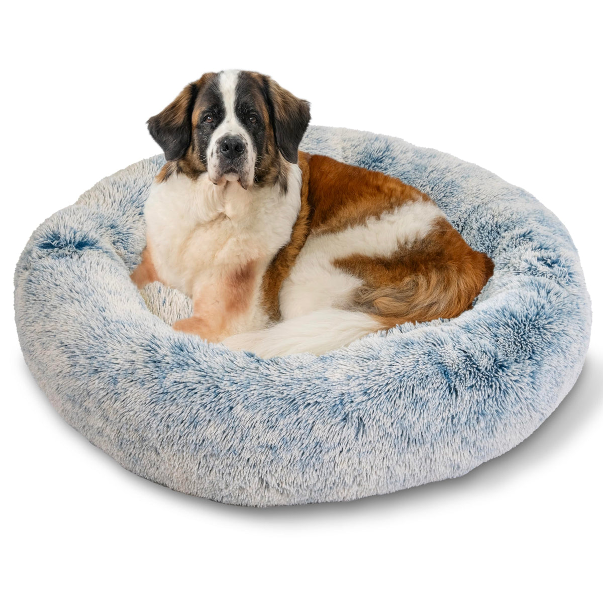 Best Friends by Sheri Original Calming Donut Dog Bed, Oyster, Small, 23"