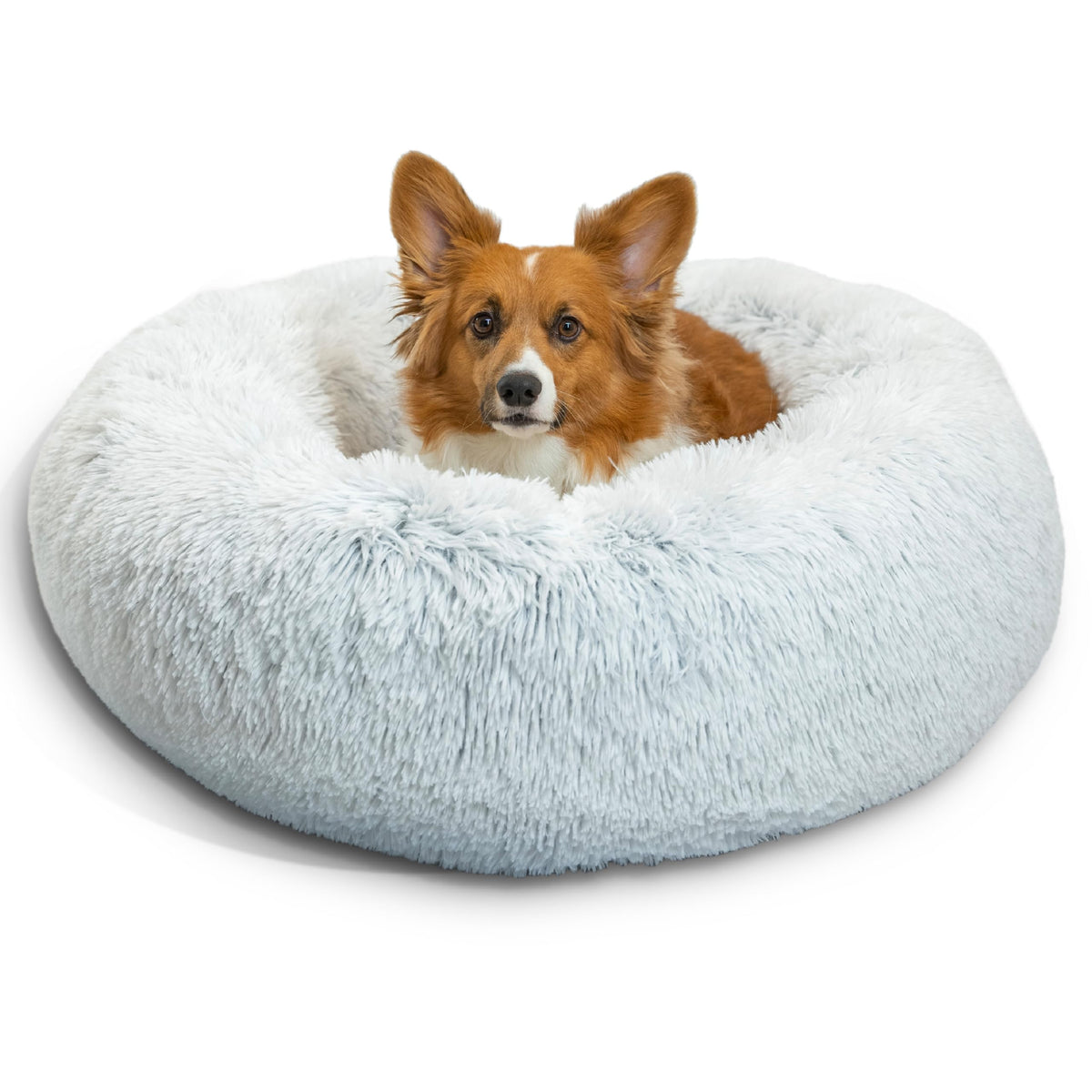 Best Friends by Sheri Original Calming Donut Dog Bed, Oyster, Small, 23"