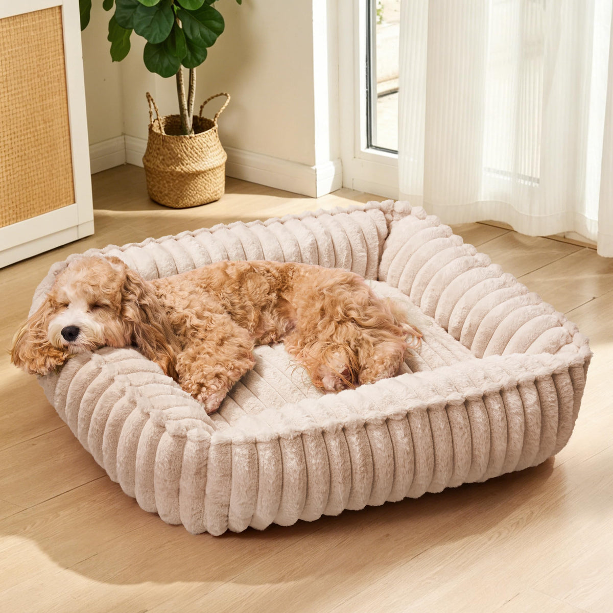 Small Dog Bed Calming Cat Bed for Indoor Cats 20’’x16’’Sage Grey