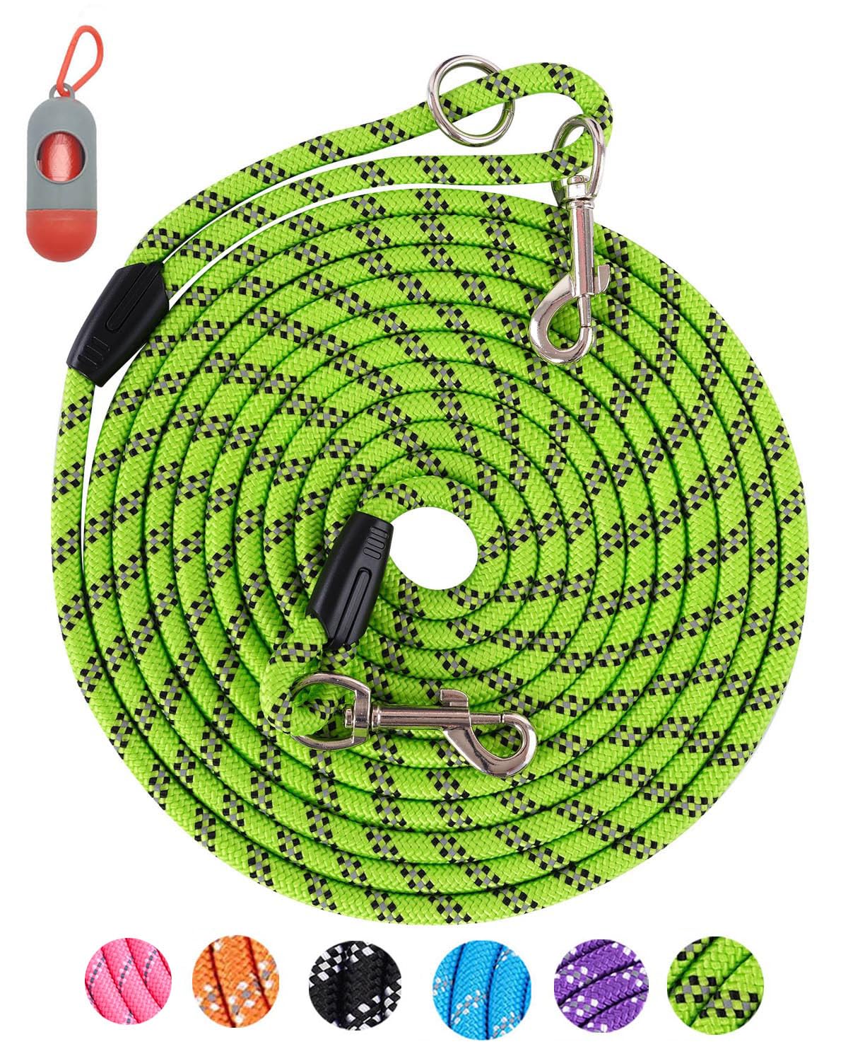 Long Dog Leash for Training 10FT/16FT/20FT/30FT/50FT/100FT, Reflective Tie Out, Heavy Duty Dog Lead for Large, Medium & Small Dogs - Outside Walking, Playing, Camping, Yard