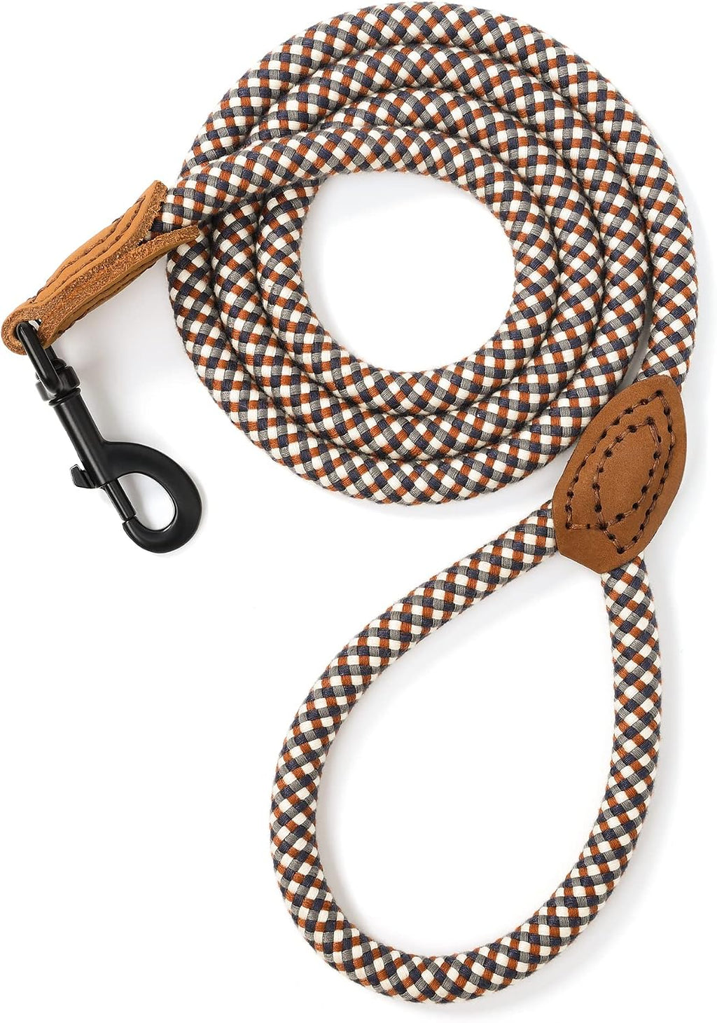 Mile High Life Dog Leash with Genuine Leather-Wrapped Ends, 4/5/6FT