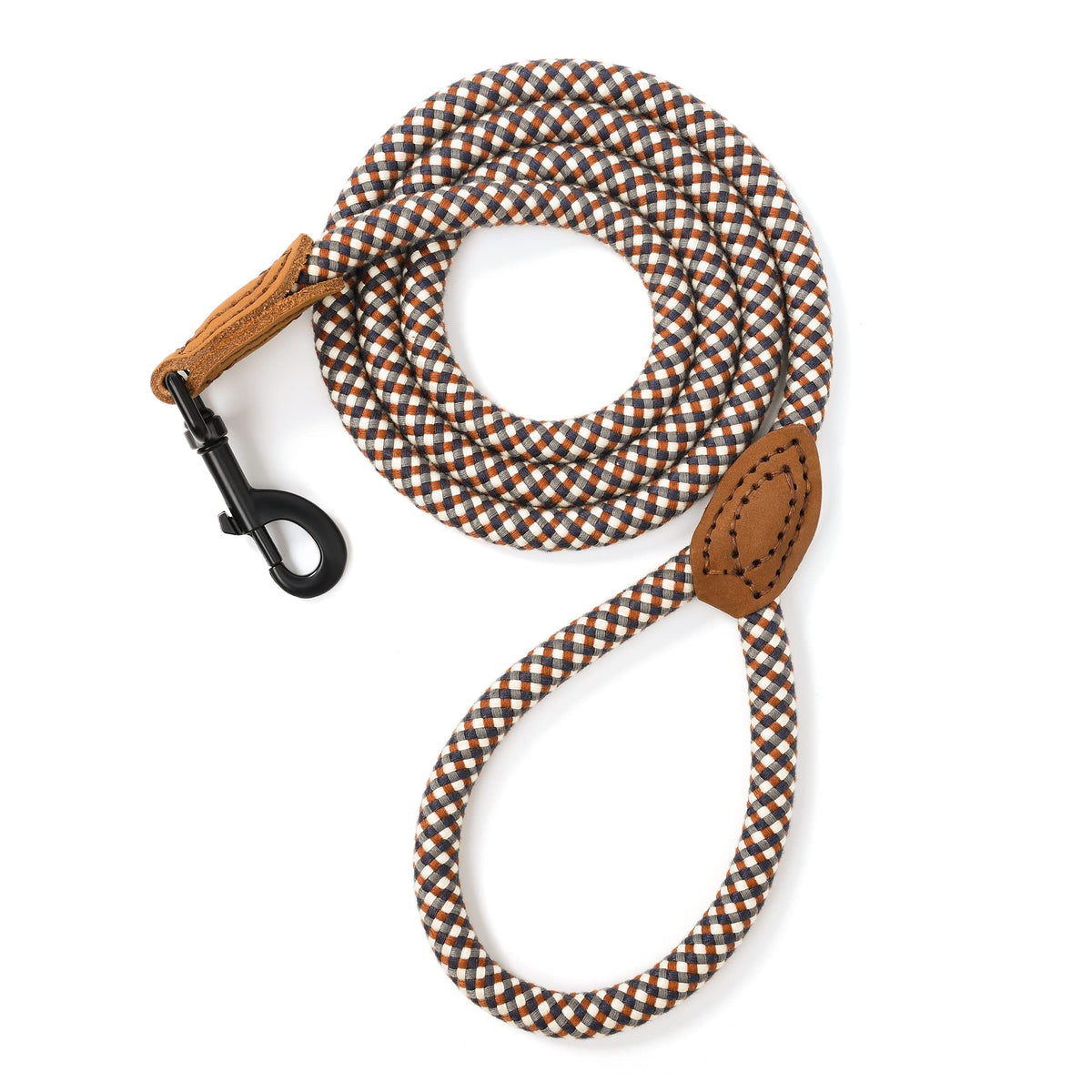 Mile High Life Dog Leash with Genuine Leather-Wrapped Ends, 4/5/6FT