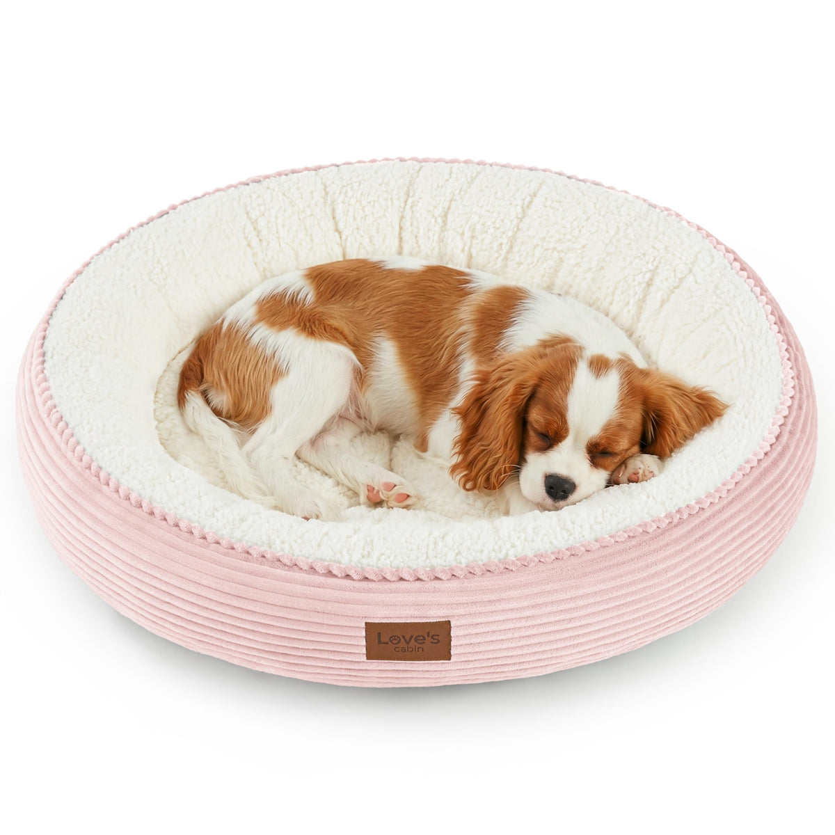 Love's cabin Round Donut Cat and Dog Cushion Bed, 20in Bed for Cats or Small Dogs, Anti-Slip & Water-Resistant Bottom, Super Soft Durable Fabric Pet Beds, Washable Luxury Cat & Dog Bed Gray
