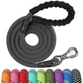 NTR Heavy Duty Dog Leash, 15FT Training Leash with Swivel Lockable Hook, Padded Handle and Highly Reflective Threads, Long Lead for Walking, Hunting, Camping, Backyard for Small Medium Large Dog