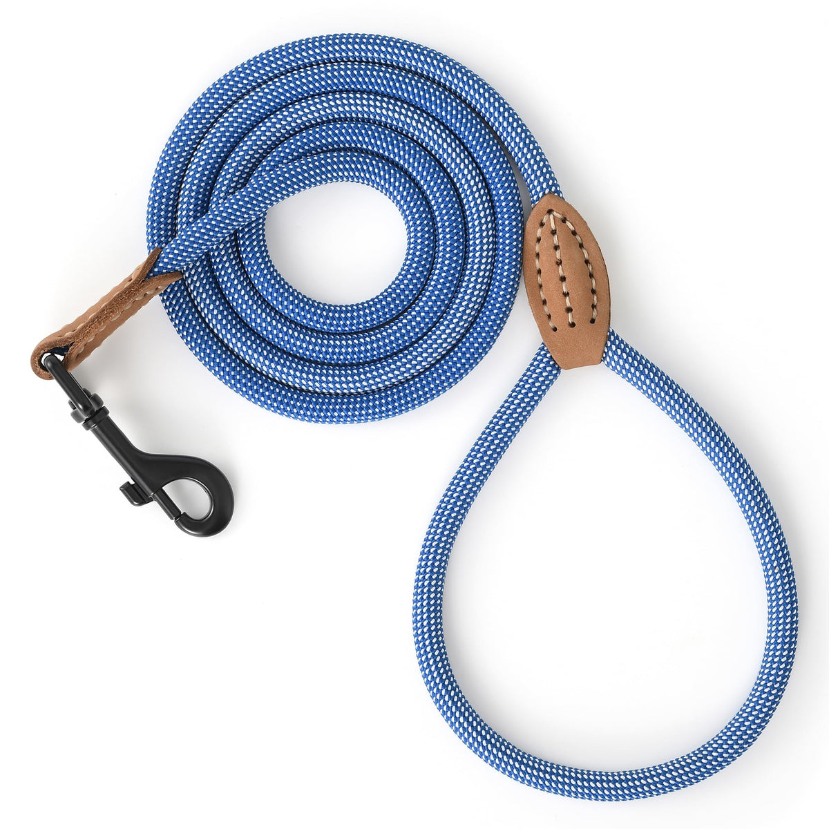 Mile High Life Dog Leash with Genuine Leather-Wrapped Ends, 4/5/6FT