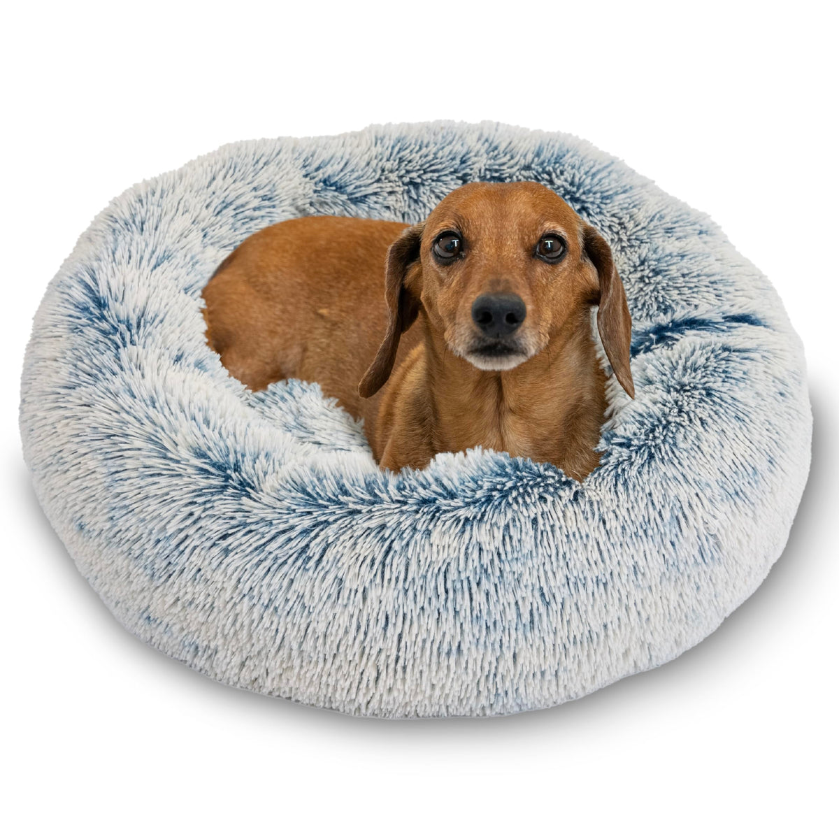 Best Friends by Sheri Original Calming Donut Dog Bed, Oyster, Small, 23"