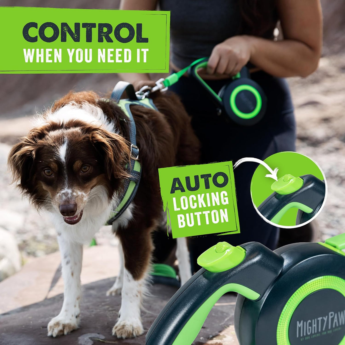 Mighty Paw Retractable Dog Leash 2.0, 16 Ft, for Medium Dogs, Heavy Duty