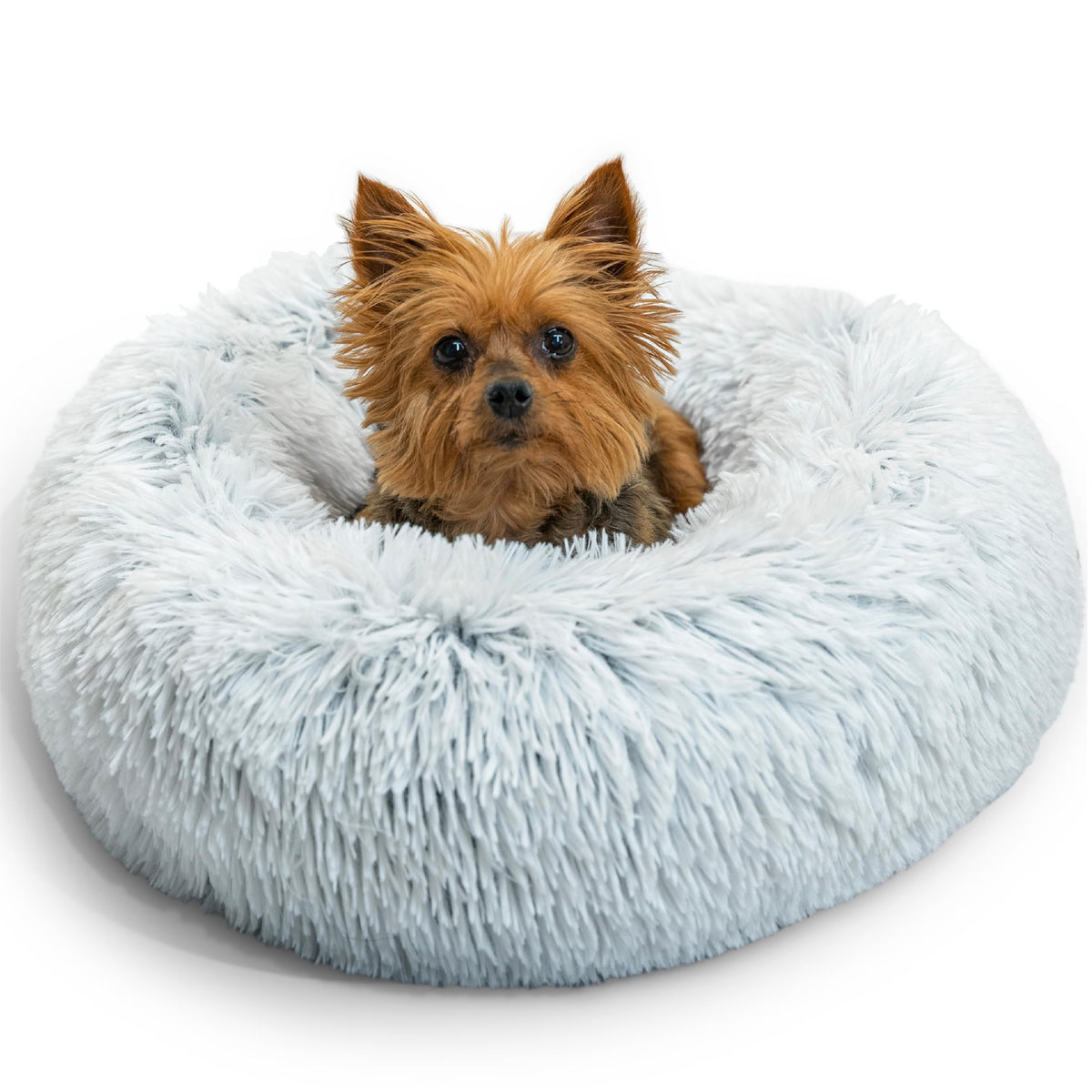 Best Friends by Sheri Original Calming Donut Dog Bed, Oyster, Small, 23"