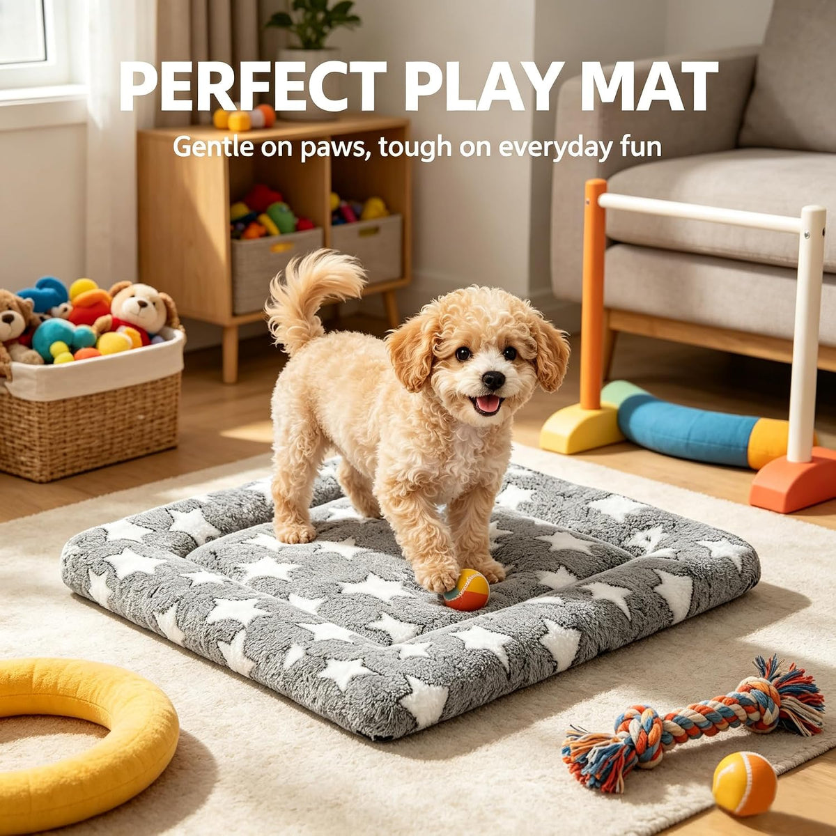 Dog Bed Mat – Soft & Comfortable Dog Kennel Pad for Crate – Durable Crate Bed & Mat for Dogs & Cats – Ideal for Crate, Kennel, and Home Use