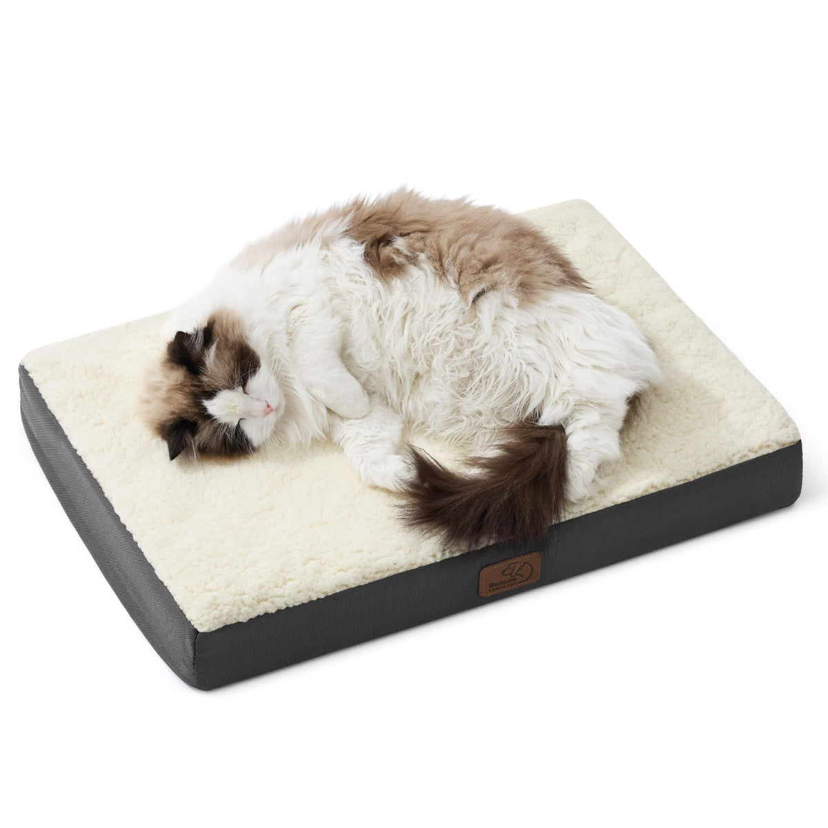 Bedsure Washable Dog Beds Large Sized Dog with Comfy Sherpa, 36x27in Grey