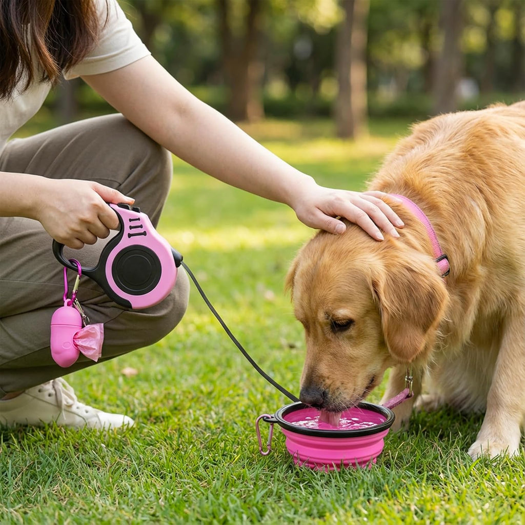 PETIMP Retractable Dog Leash Lightweight 16FT Leash Set