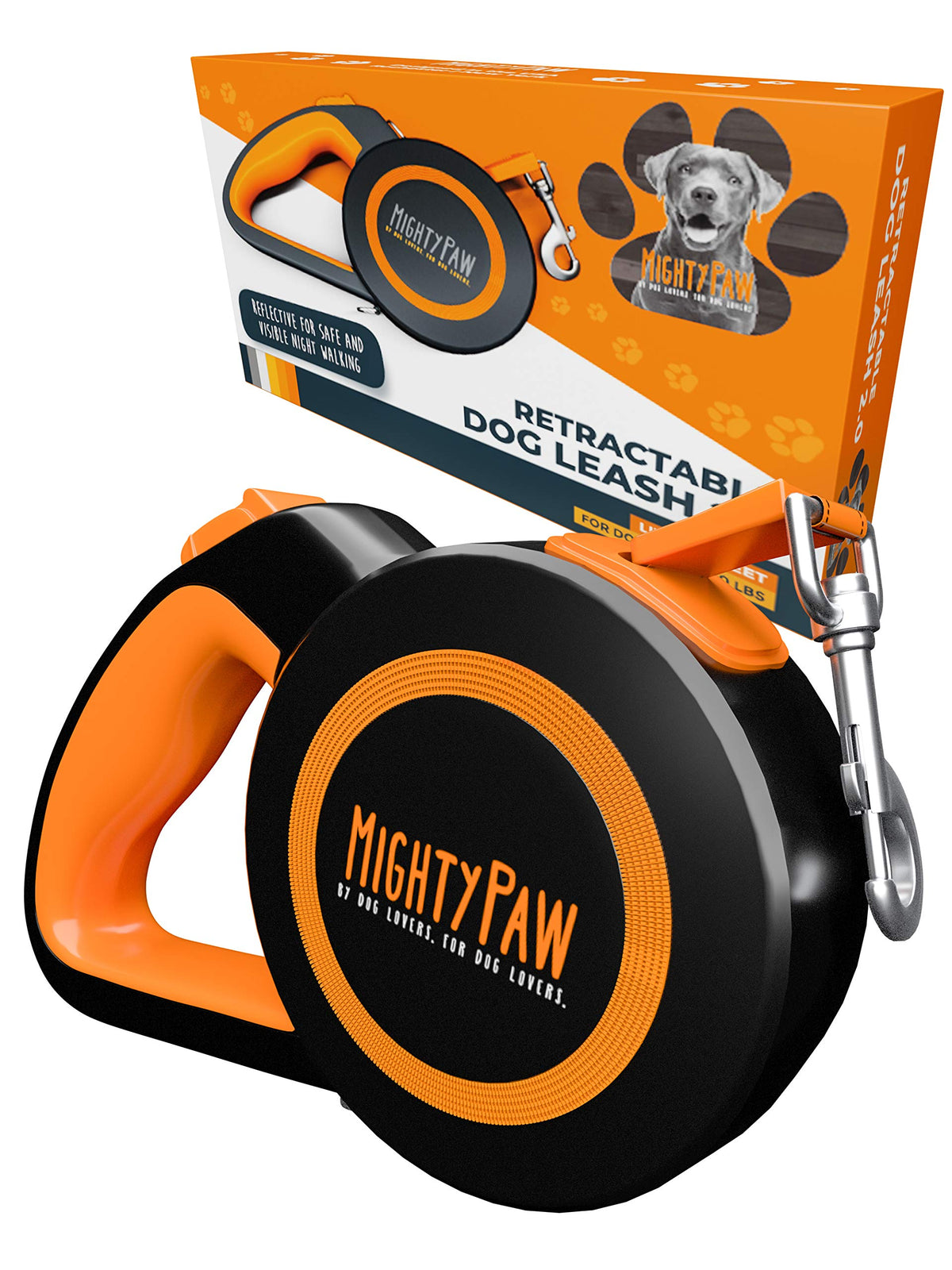 Mighty Paw Retractable Dog Leash 2.0, 16 Ft, for Medium Dogs, Heavy Duty