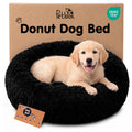 Calming Donut Dog Bed for Small Dogs, Round Dog Bed for Medium & Large Dogs