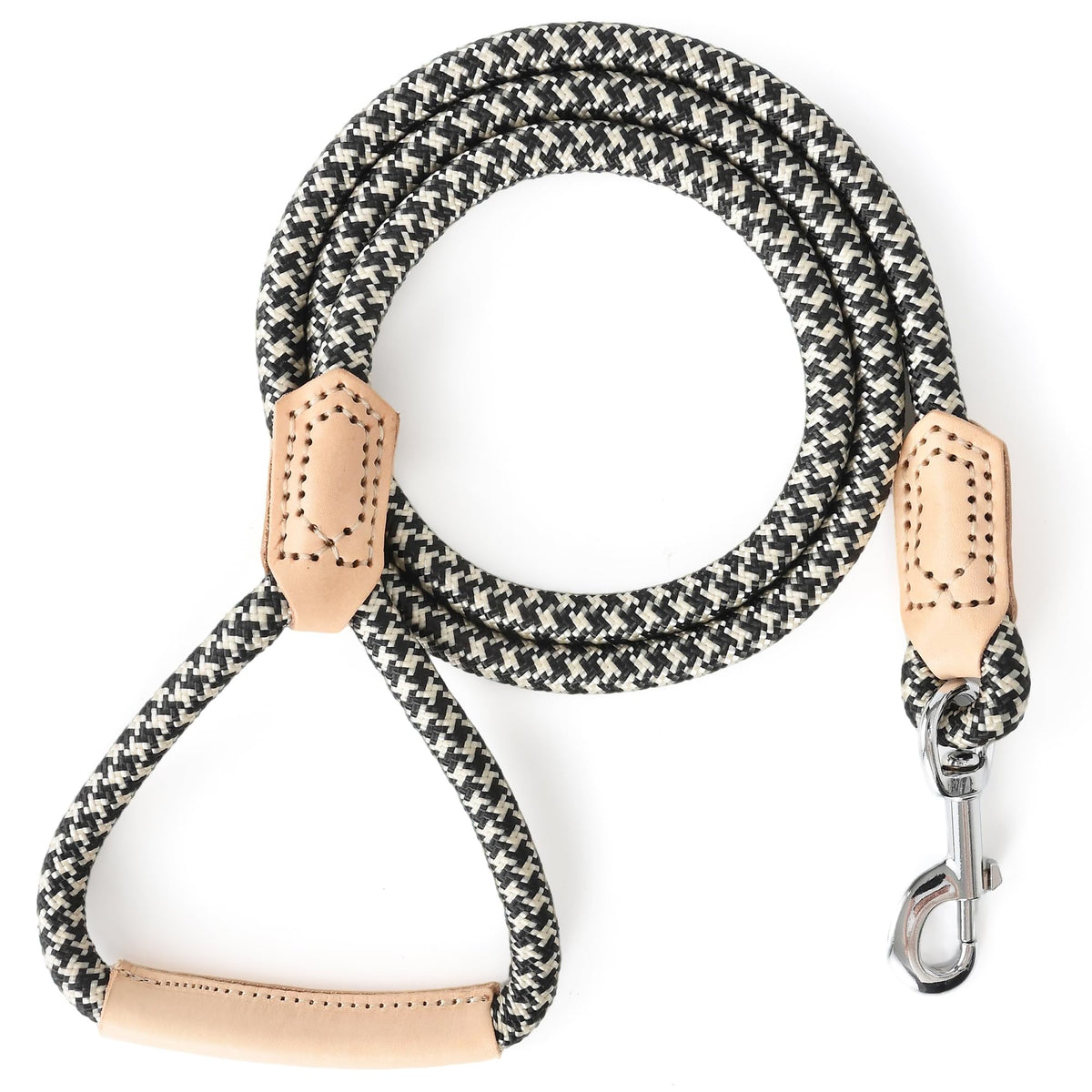 Mile High Life Dog Leash with Genuine Leather-Wrapped Ends, 4/5/6FT