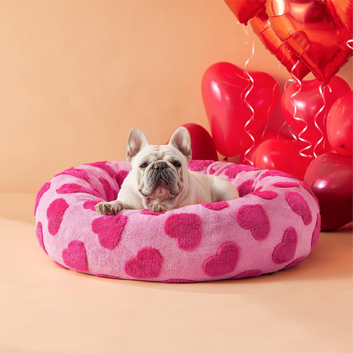 LE SURE Shown on TV Jacquard Donut Dog Beds Large Sized Dog,Green 36x36x8in
