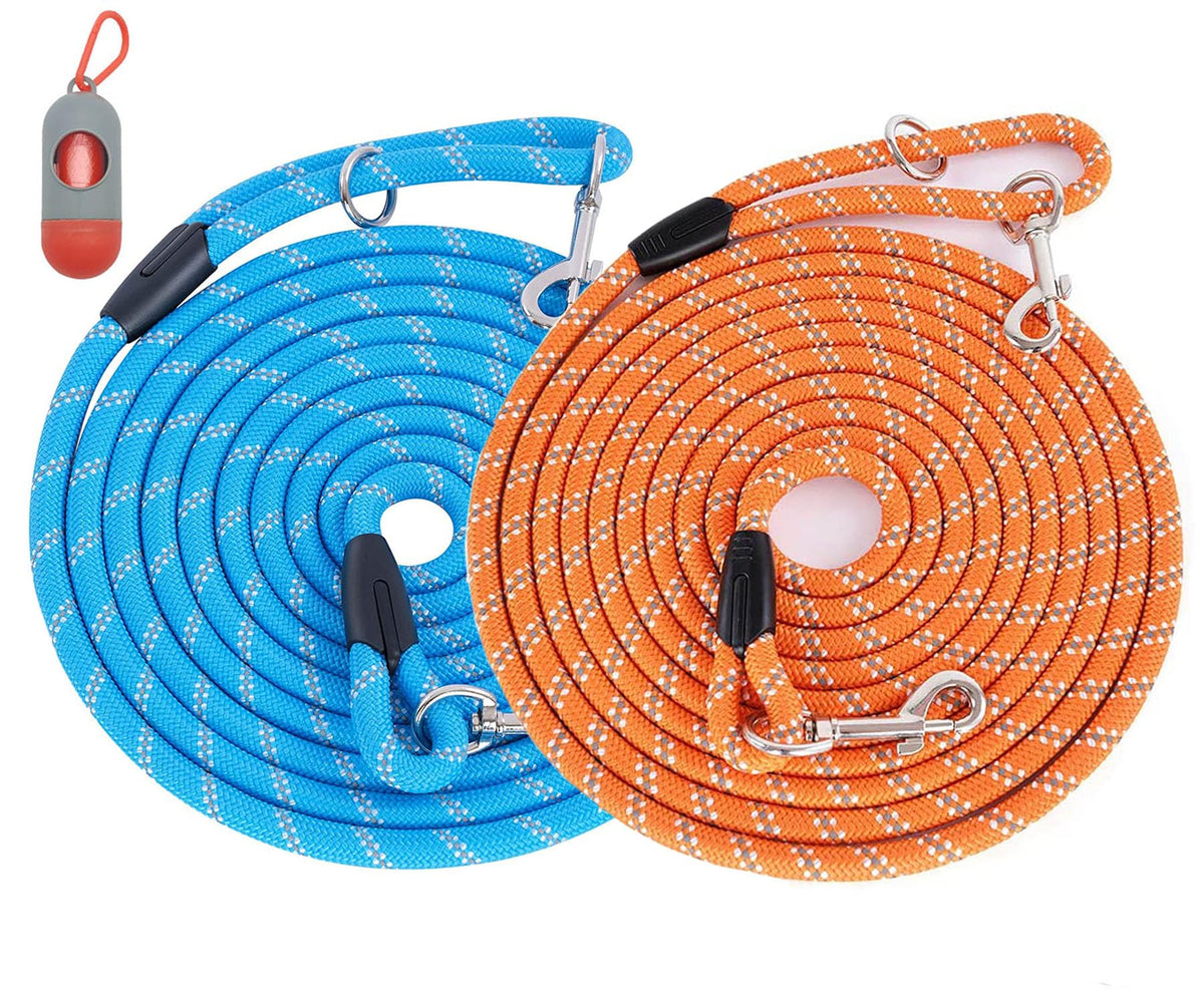 Long Dog Leash for Training 10FT/16FT/20FT/30FT/50FT/100FT, Reflective Tie Out, Heavy Duty Dog Lead for Large, Medium & Small Dogs - Outside Walking, Playing, Camping, Yard