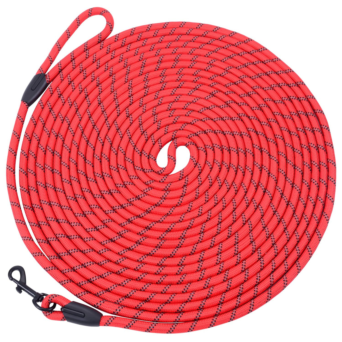 Hi Kiss Dog/Puppy Obedience Recall Agility Lead - 15ft 20ft 30ft 50ft 100ft Leash - Great for Training, Play, Camping, or Backyard - Orange 20ft