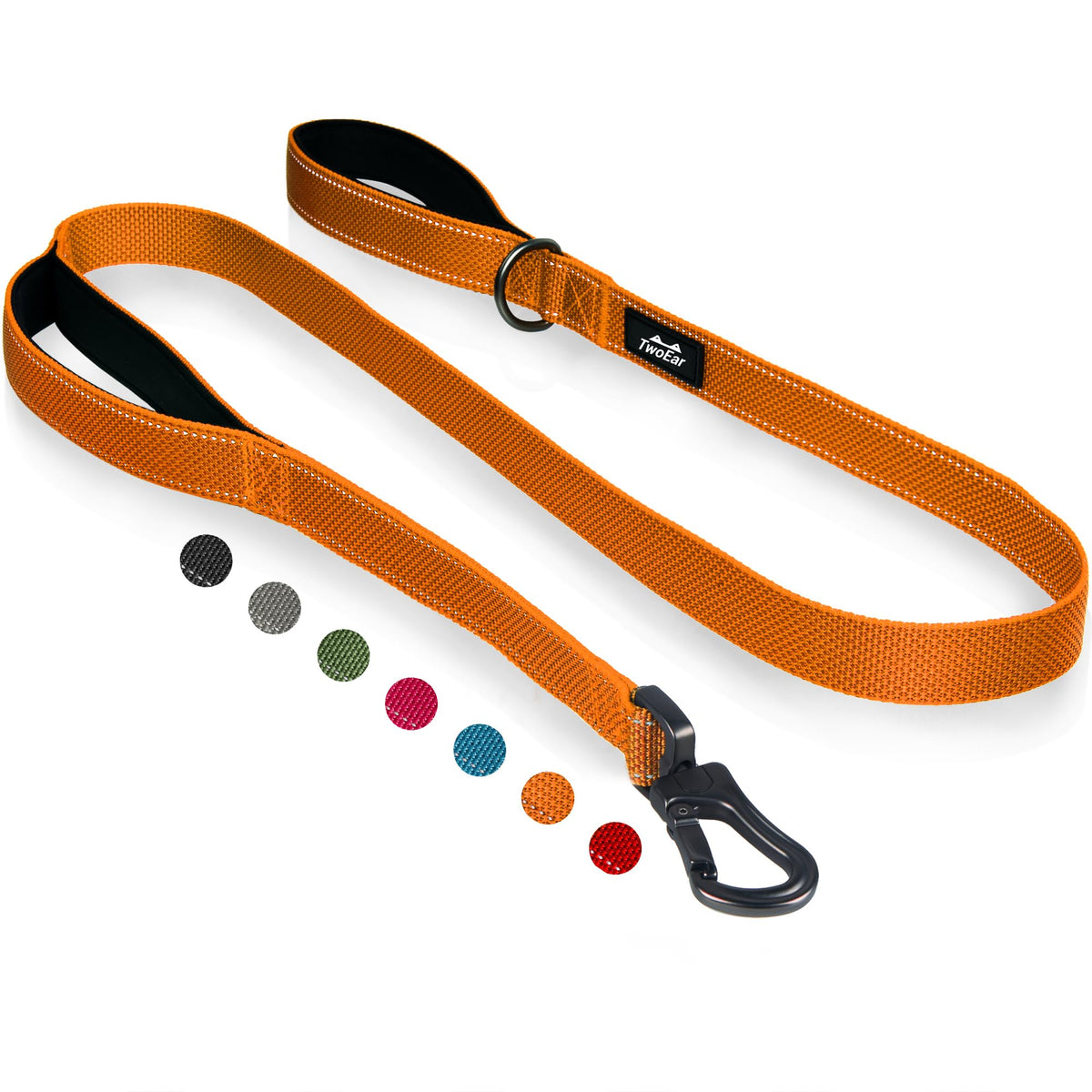Twoear 6FT 1IN Heavy Duty Dog Leash for Large Dogs with 2 Padded Handles