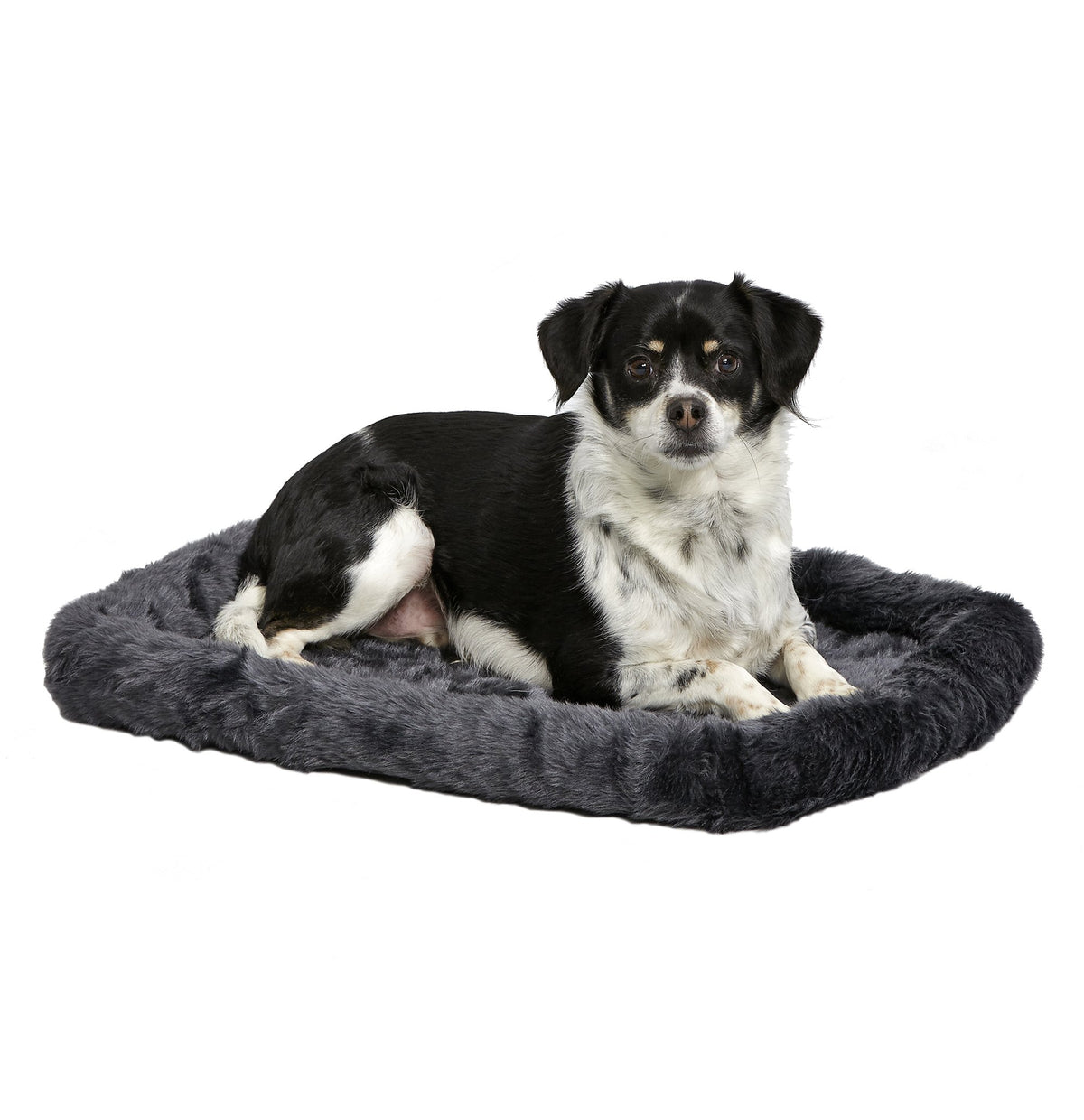 QuietTime by MidWest 24" Dog Crate Bolster Bed, Gray, Small Breeds