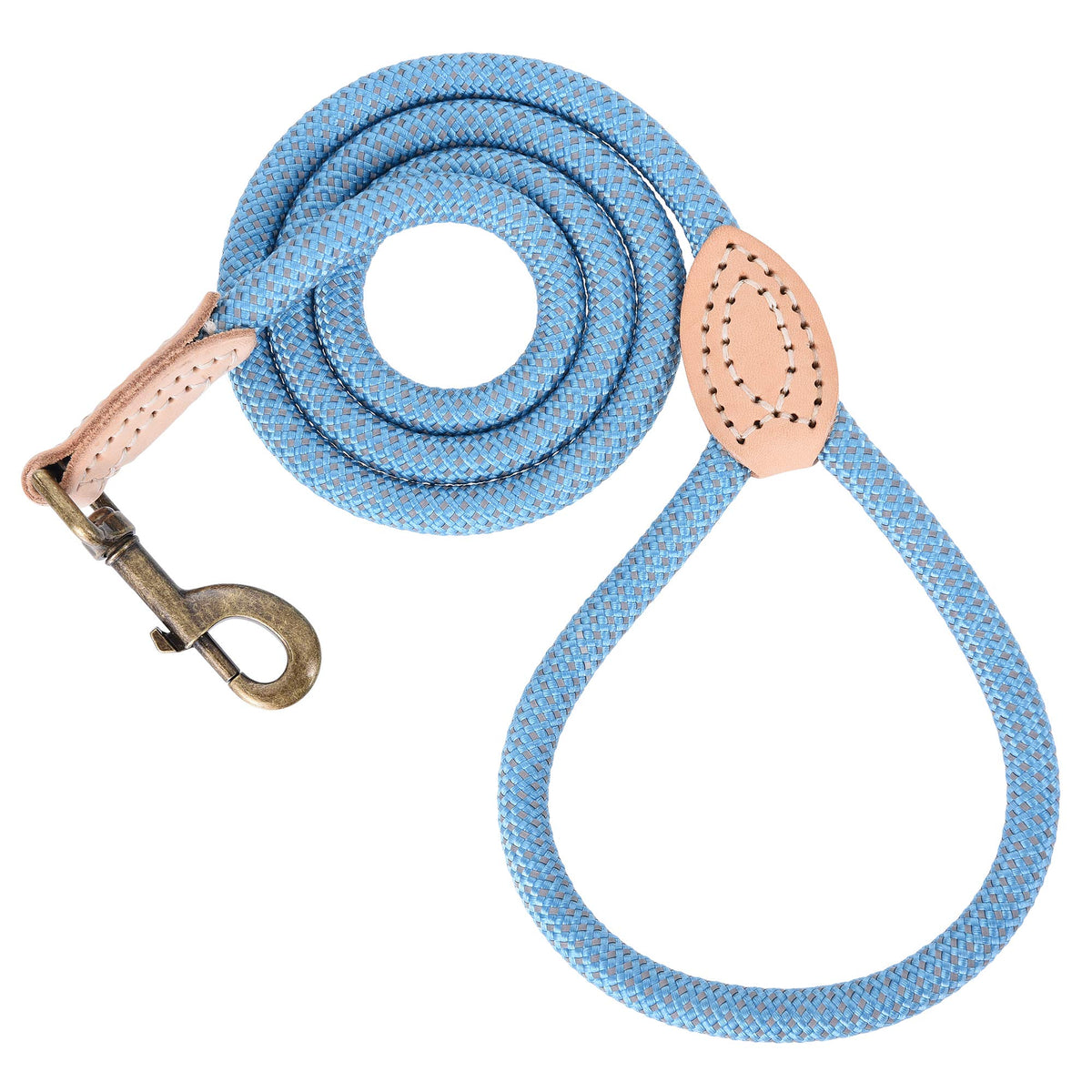 Mile High Life Dog Leash with Genuine Leather-Wrapped Ends, 4/5/6FT