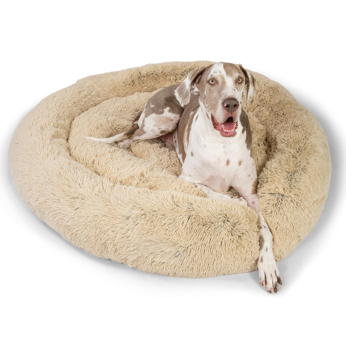 Best Friends by Sheri Original Calming Donut Dog Bed, Oyster, Small, 23"