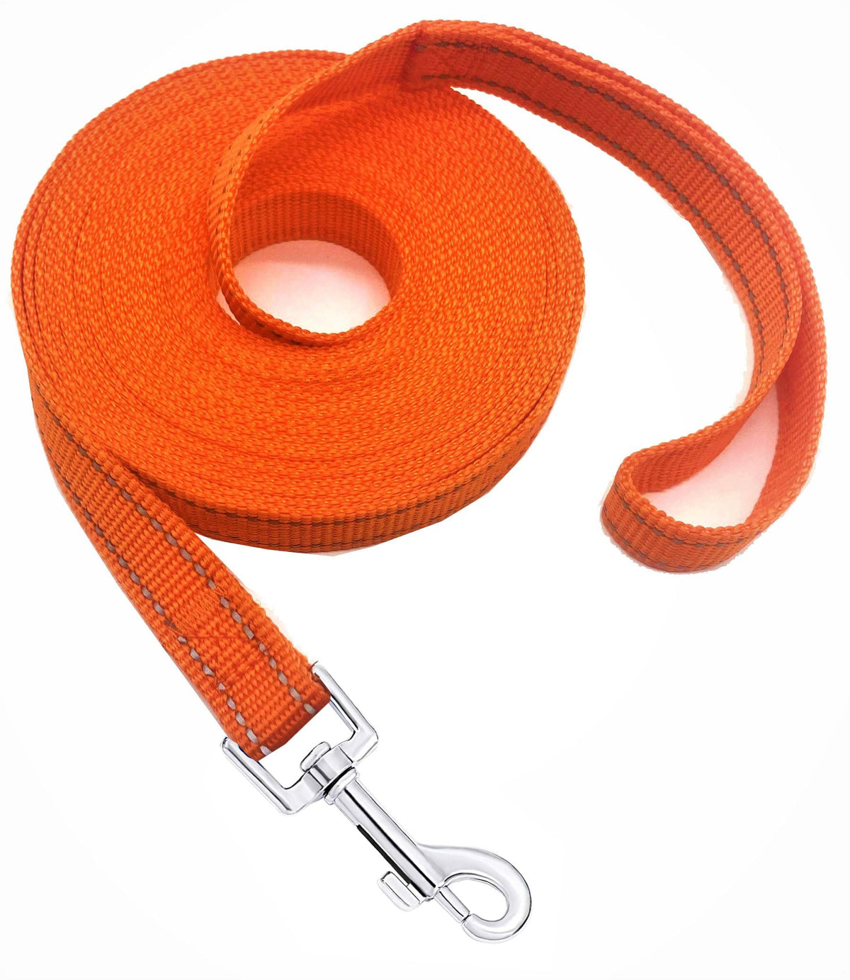 Nylon Training Dog Leash for Small Medium Large Dogs, 15ft 20ft 30ft 50ft Long Puppy Lead for Obedience Recall Training, Camping (20ft, Black)