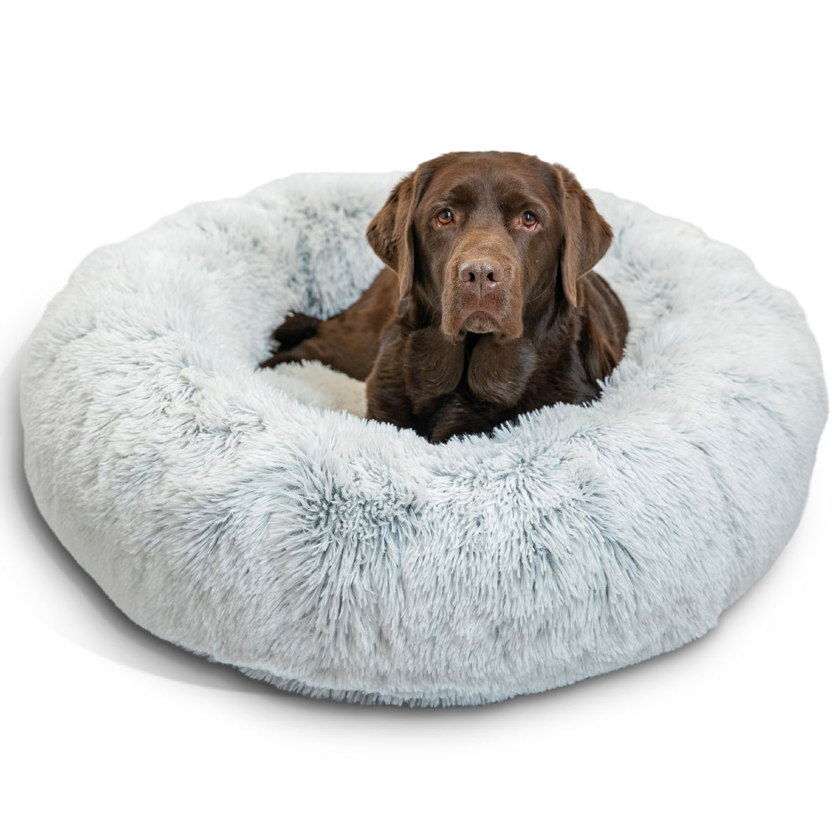 Best Friends by Sheri Original Calming Donut Dog Bed, Oyster, Small, 23"