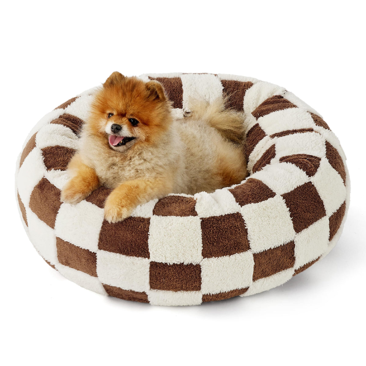 LE SURE Shown on TV Jacquard Donut Dog Beds Large Sized Dog,Green 36x36x8in