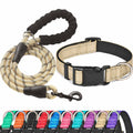 Ladoogo Reflective Dog Collar Padded with Soft Neoprene, Medium, Turquoise