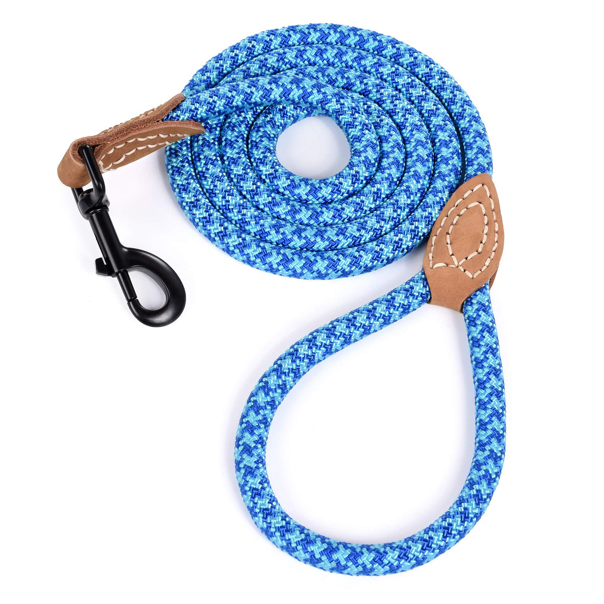 Mile High Life Dog Leash with Genuine Leather-Wrapped Ends, 4/5/6FT
