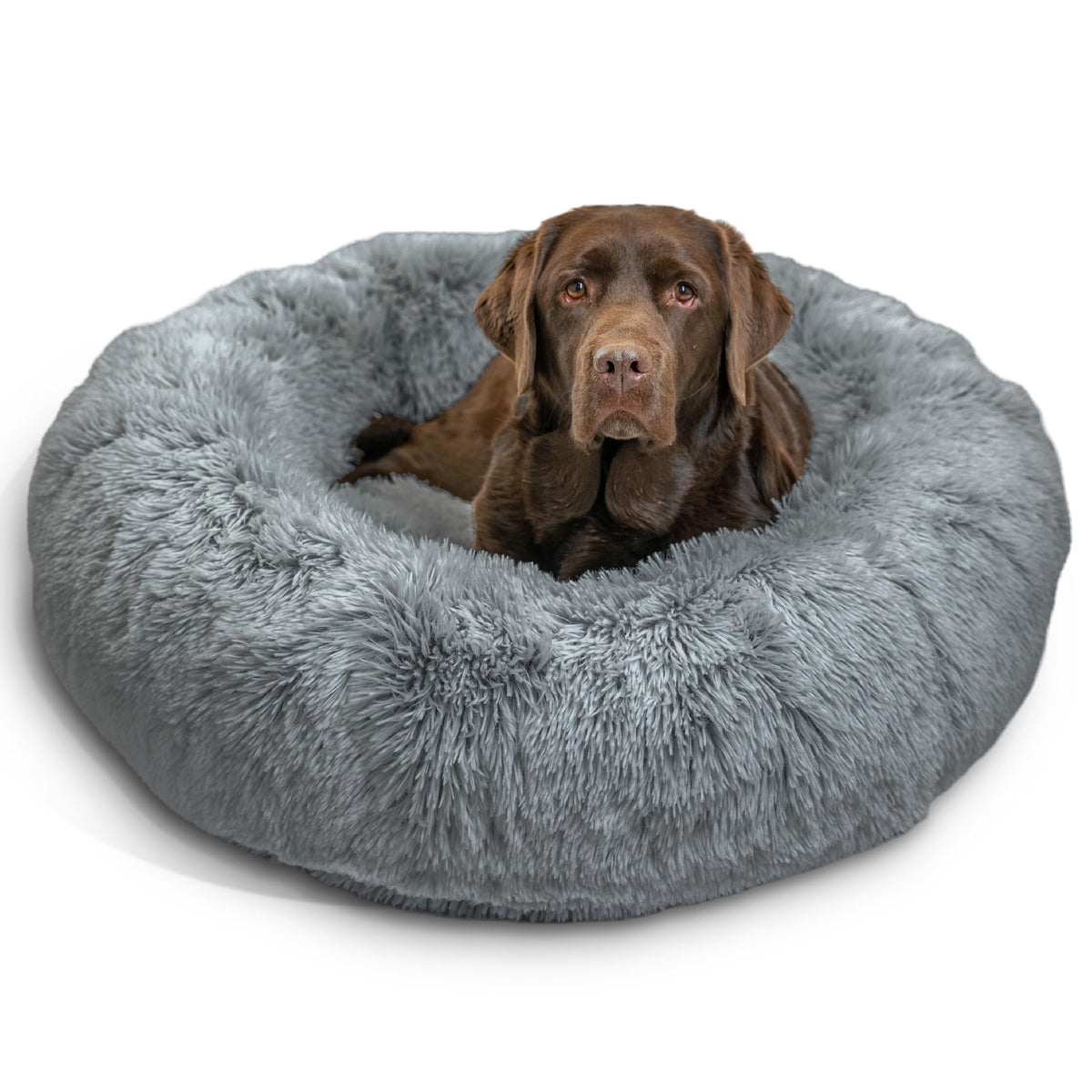 Best Friends by Sheri Original Calming Donut Dog Bed, Oyster, Small, 23"