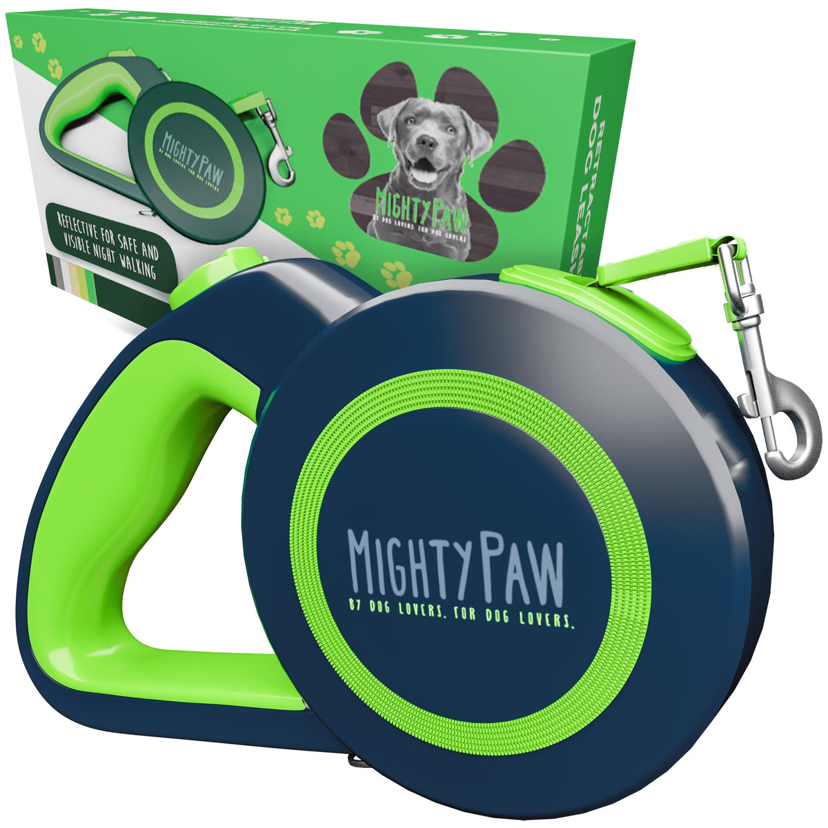 Mighty Paw Retractable Dog Leash 2.0, 16 Ft, for Medium Dogs, Heavy Duty