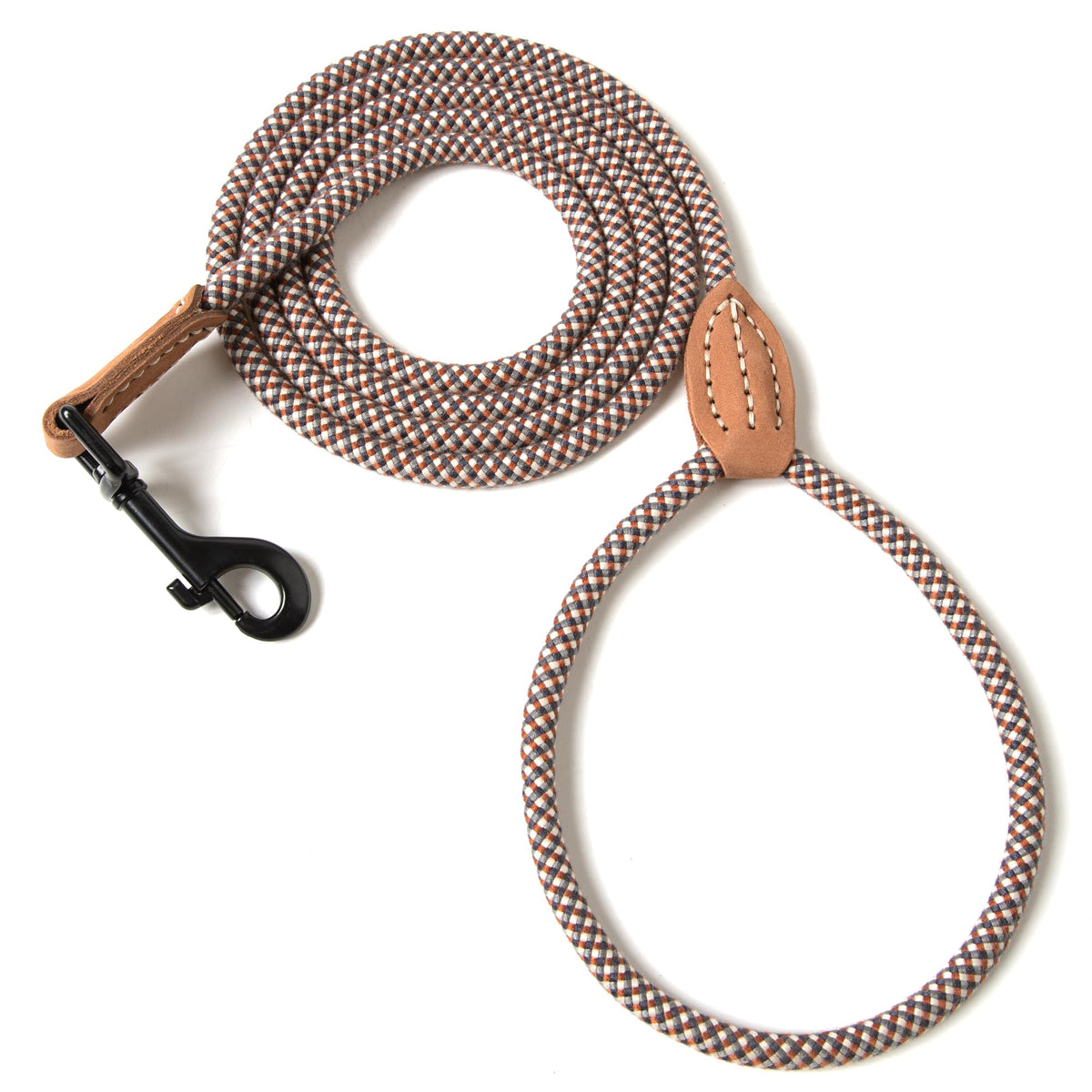 Mile High Life Dog Leash with Genuine Leather-Wrapped Ends, 4/5/6FT