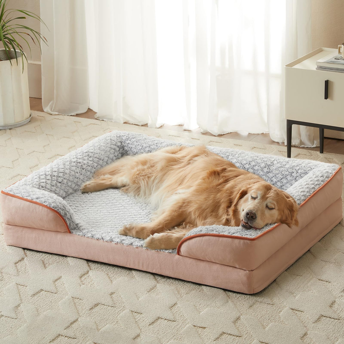 LEXTRO Washable Orthopedic Dog Bed, Waterproof Couch for Large Senior Dogs