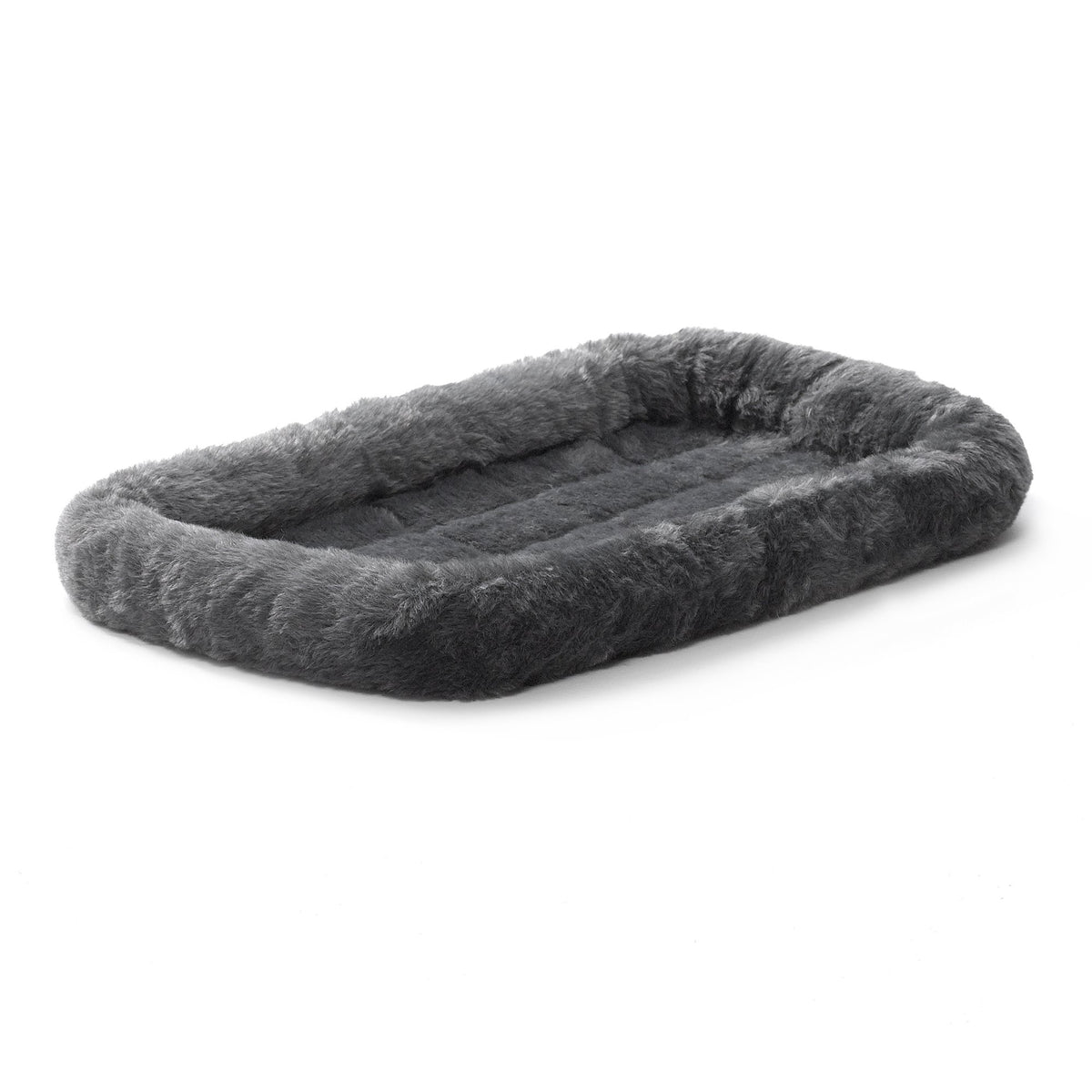 QuietTime by MidWest 24" Dog Crate Bolster Bed, Gray, Small Breeds
