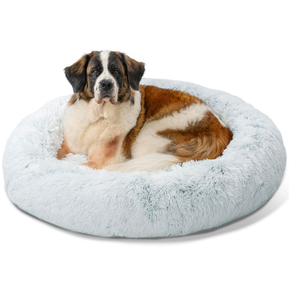 Best Friends by Sheri Original Calming Donut Dog Bed, Oyster, Small, 23"